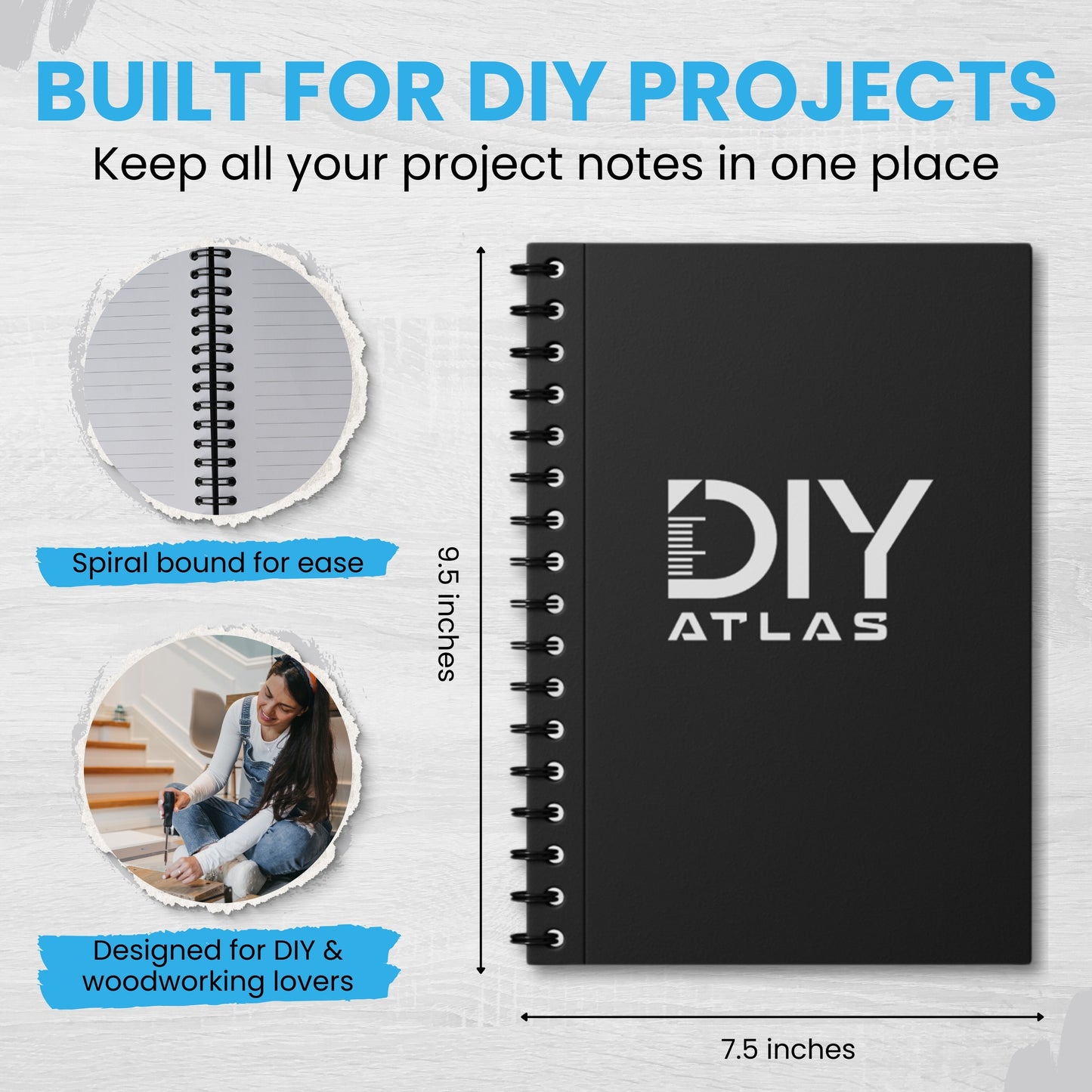DIY Atlas Spiral Notebook